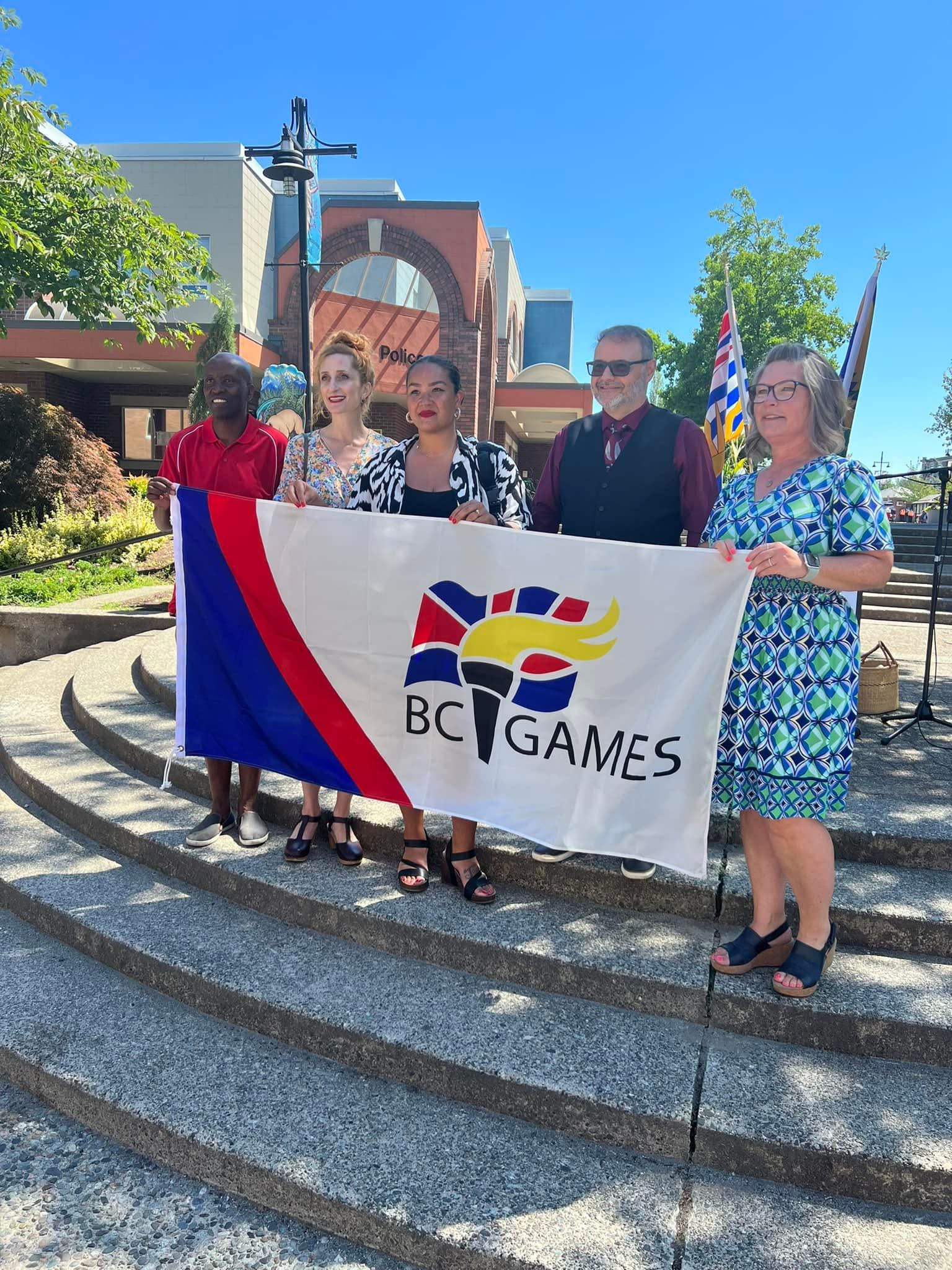 Dehara at BC Games flag ceremony Port Coquitlam