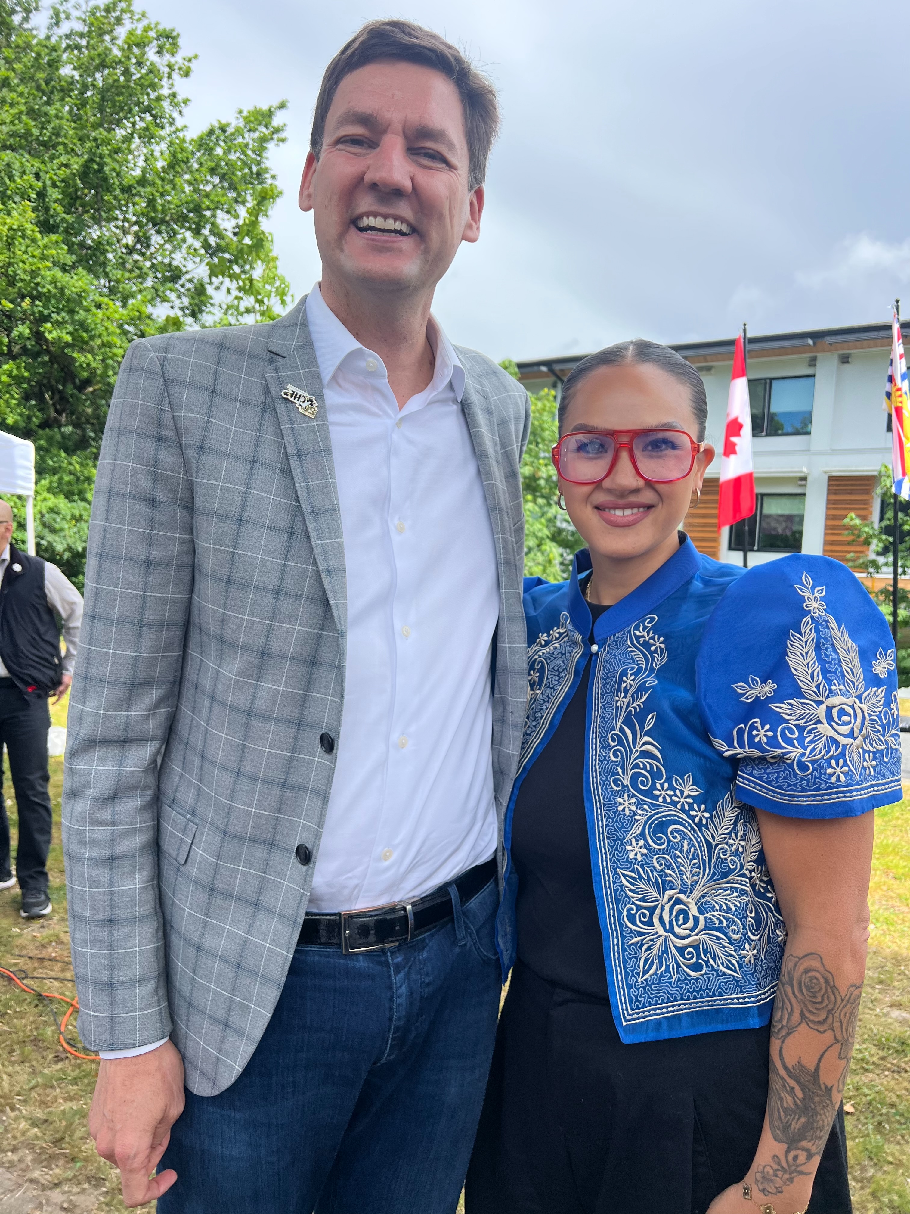Dehara with Premier David Eby at UFCA Flag Raising
